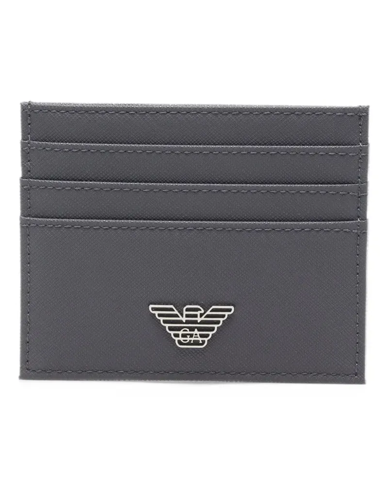 Emporio Armani logo-plaque card holder - Grau Grau