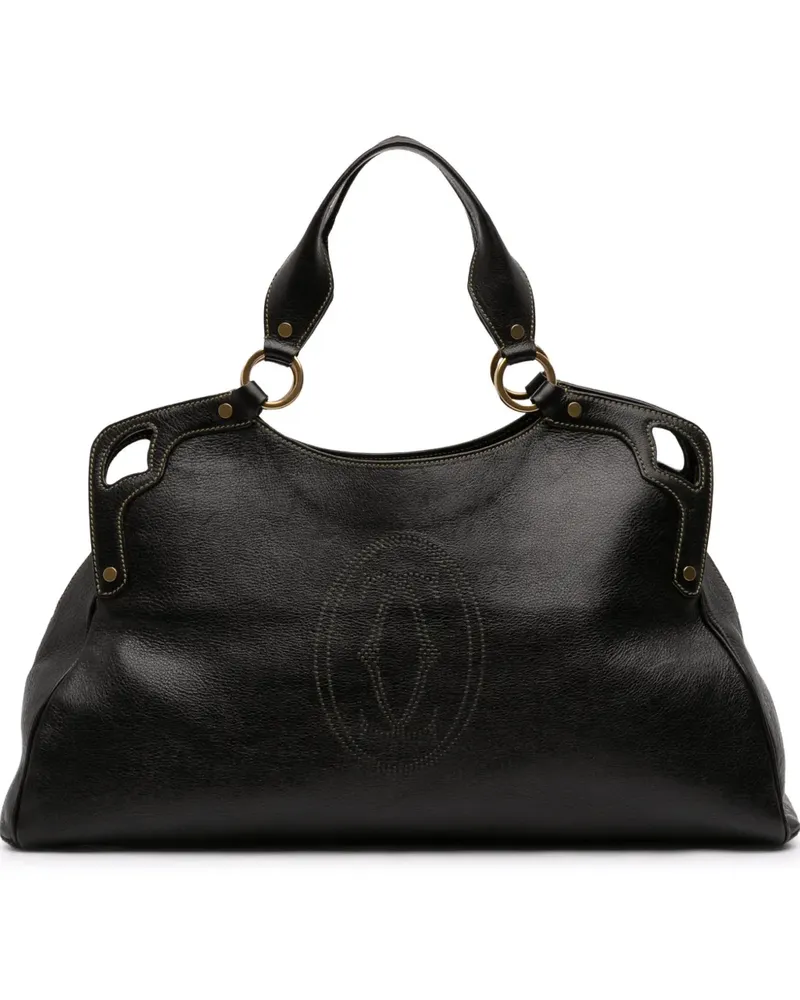 Cartier 2010-2026 Large Leather Marcello de  satchel - Schwarz Schwarz