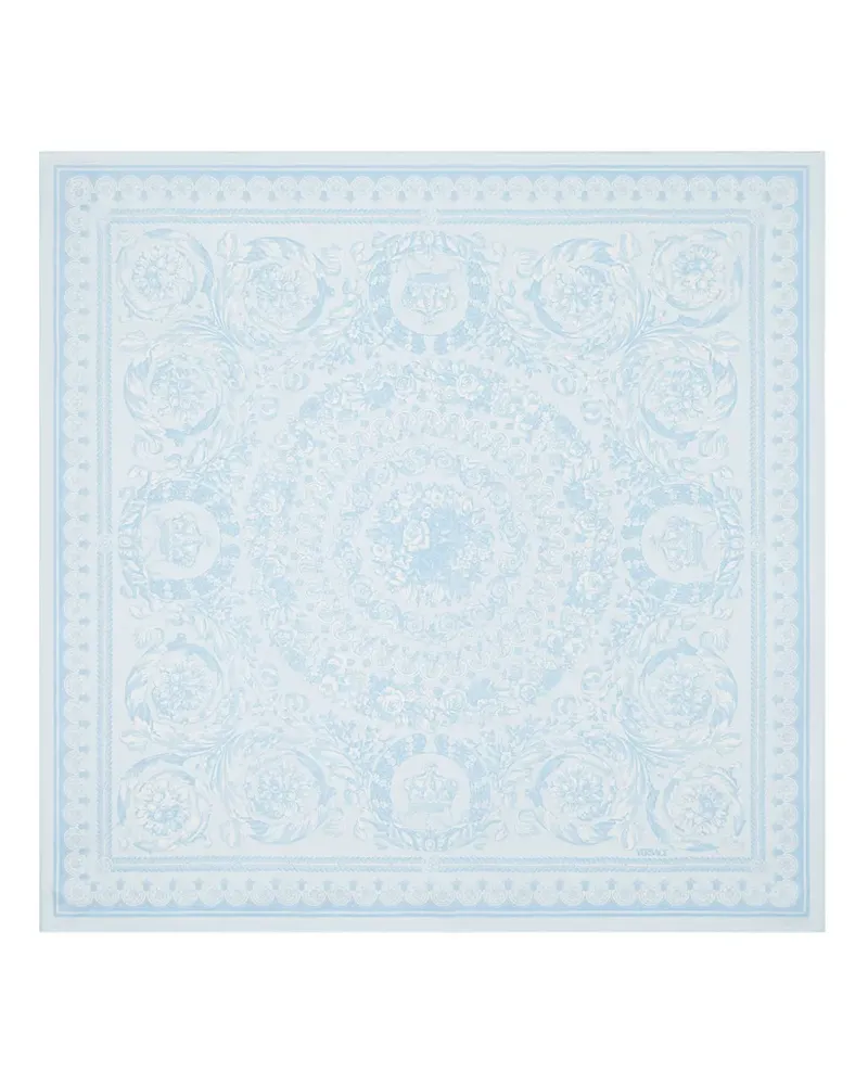 Versace Schal mit Barocco-Print - Blau Blau