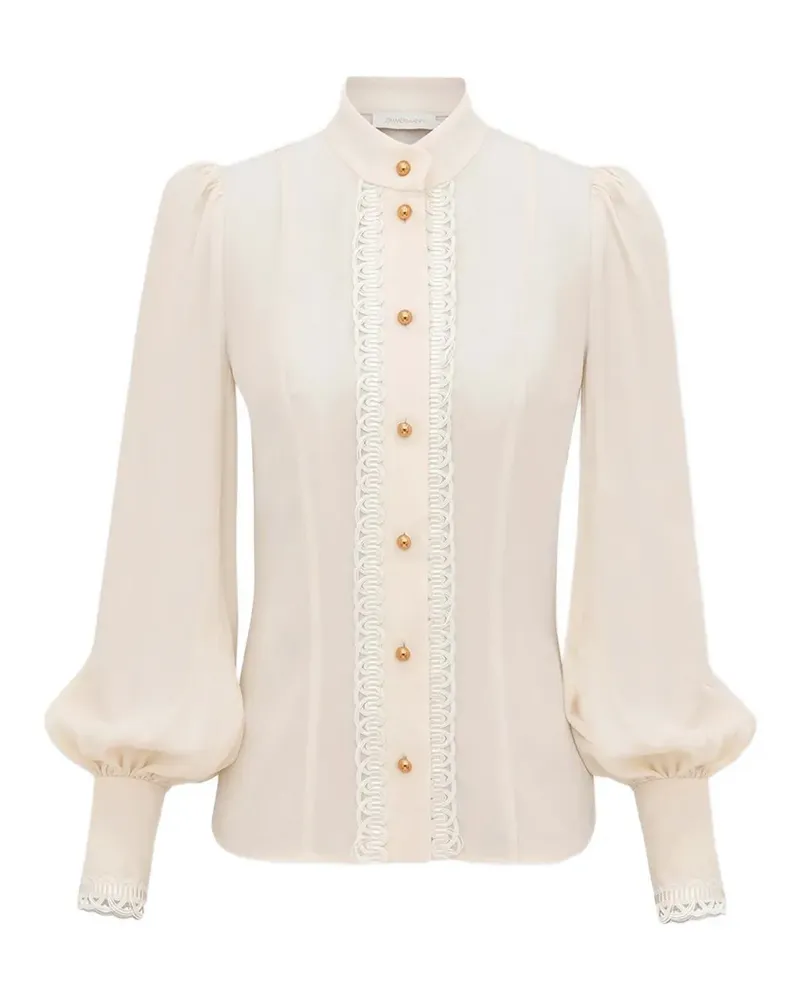 Zimmermann Bluse mit Knopfverschluss - Nude Nude