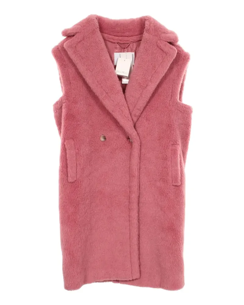 Max Mara 2010s ärmelloser Mantel mit Teddy - Rosa Rosa