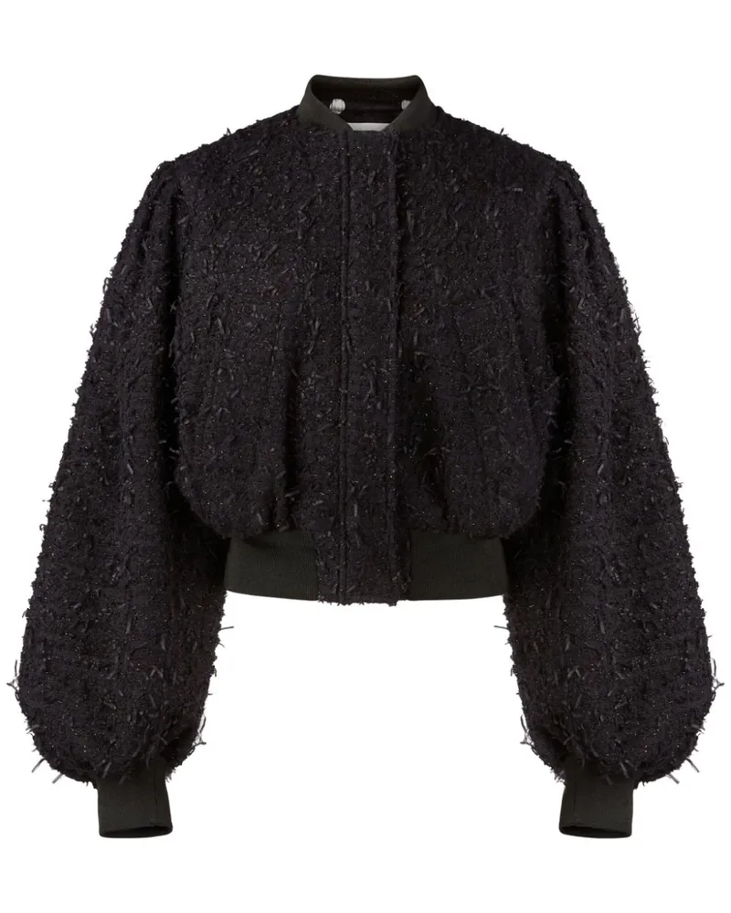 Nina Ricci Cropped-Bomberjacke Schwarz