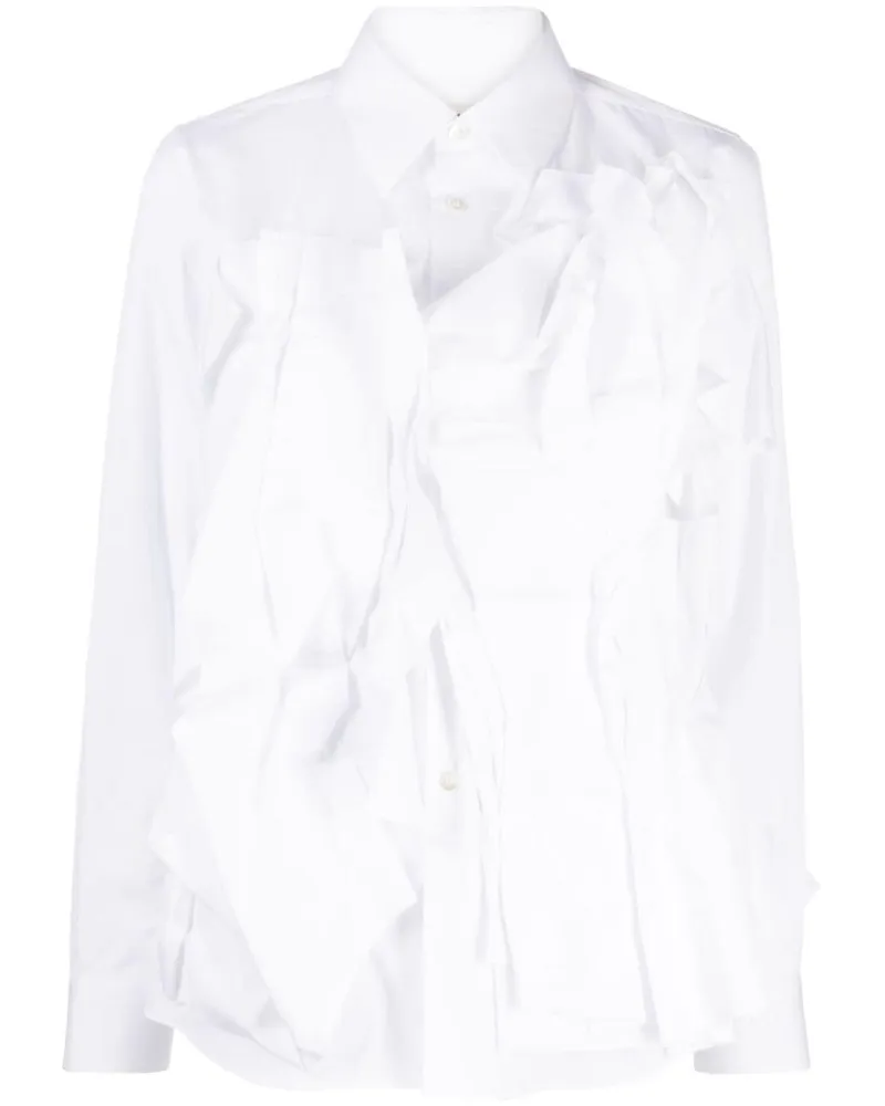 Comme des Garçons Hemd mit Rüschen - Weiß Weiß