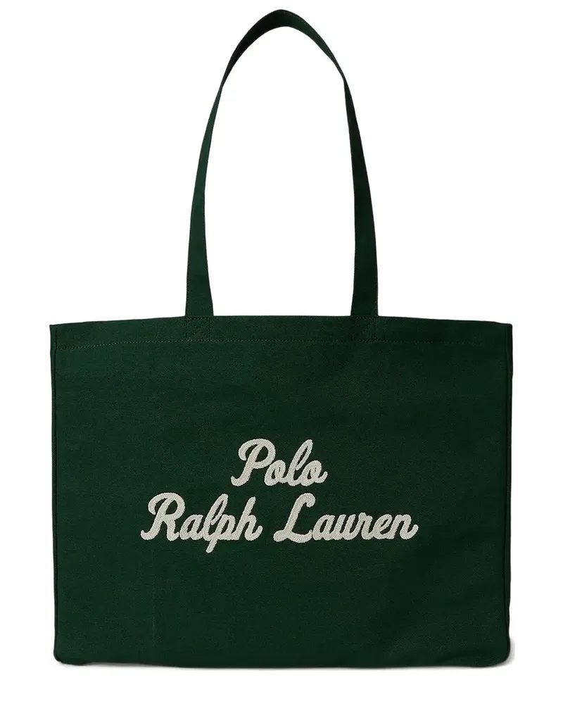 Ralph Lauren logo-embroidered tote bag - Grün Grün