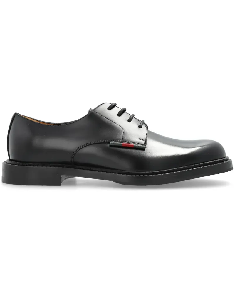 Gucci Derby-Schuhe mit Webdetail - Schwarz Schwarz