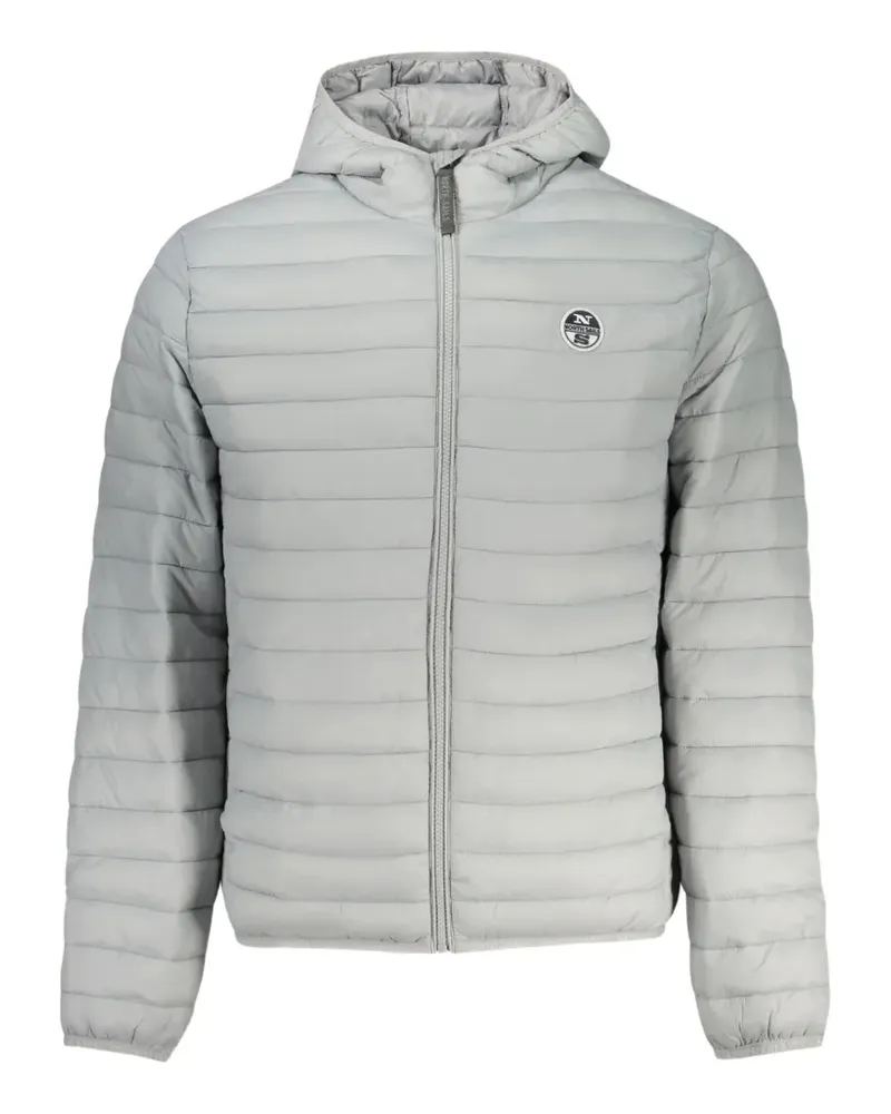 North Sails quilted hooded jacket - Grau Grau