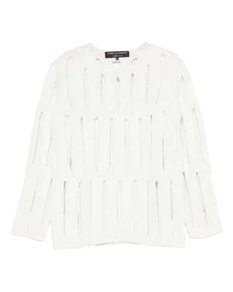 Comme des Garçons cut-out knit sweater - Weiß Weiß