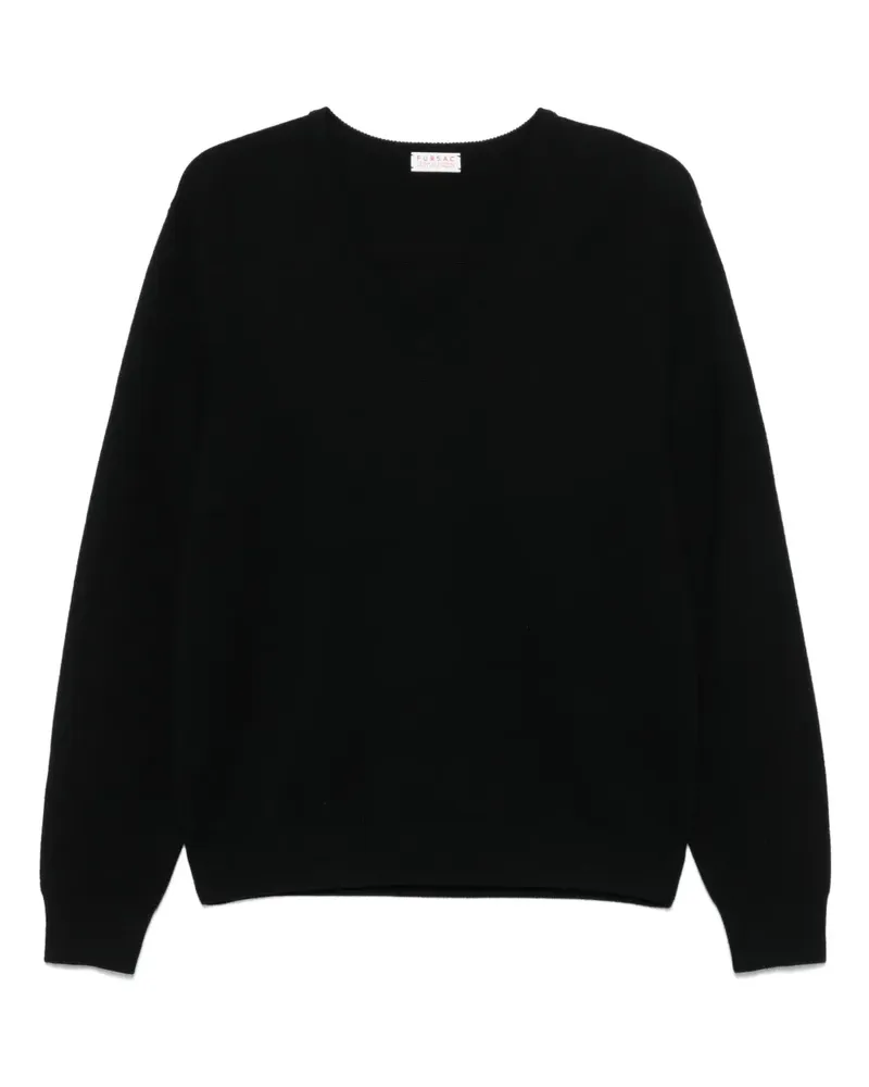 FURSAC Klassischer Pullover - Schwarz Schwarz
