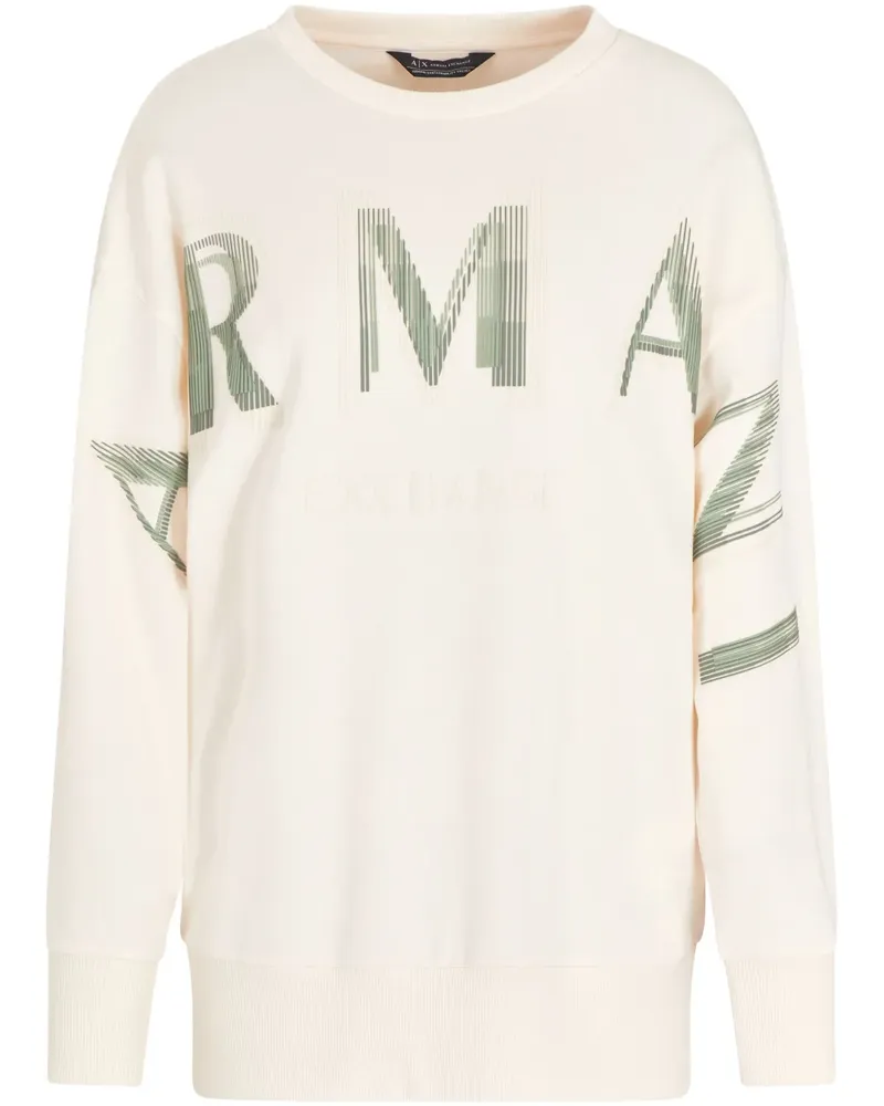 Armani Exchange Sweatshirt mit Logo-Print - Nude Nude