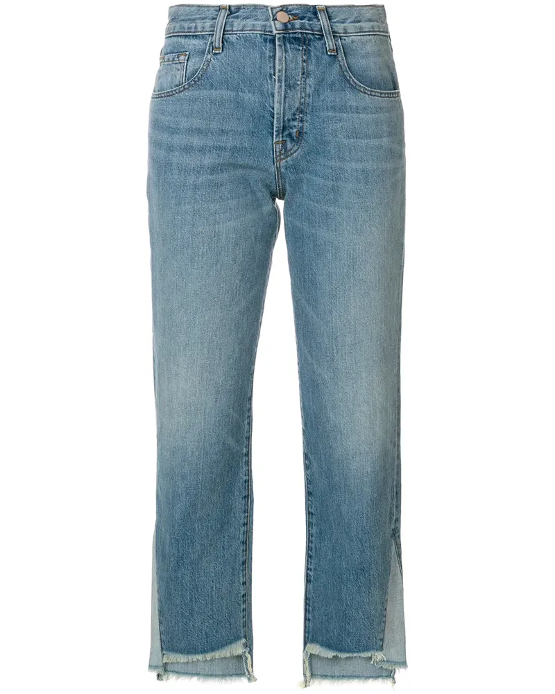 J Brand Cropped-Jeans mit asymmetrischem Saum - Blau Blau