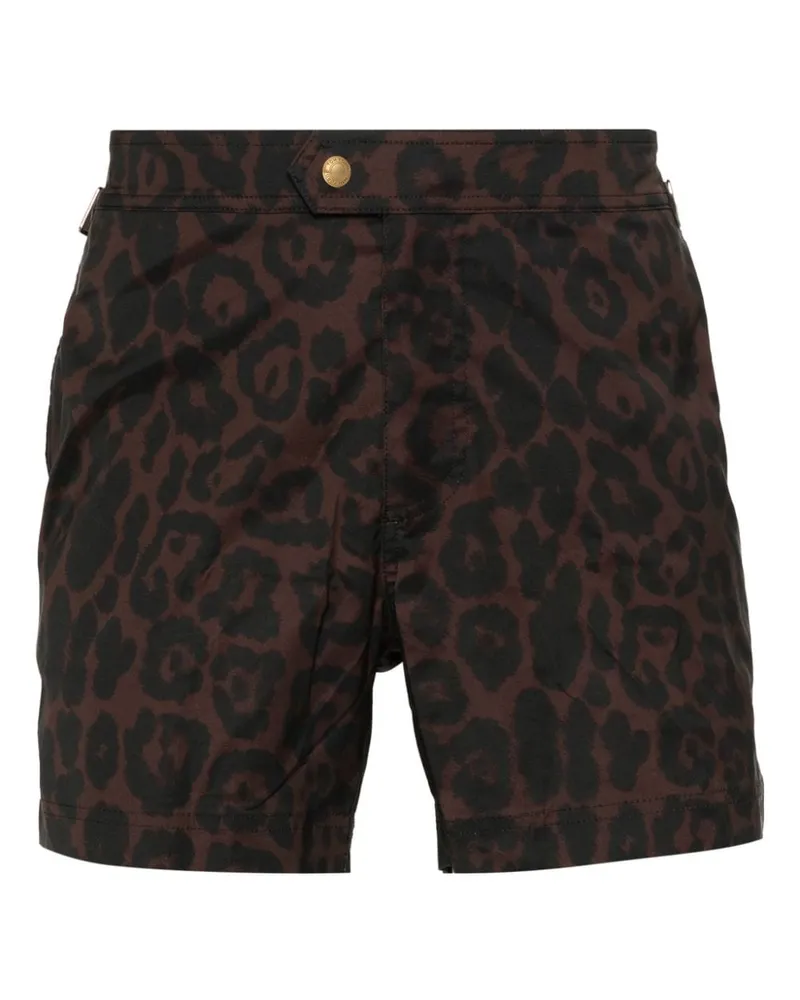 Tom Ford Badeshorts mit Geparden-Print - Braun Braun