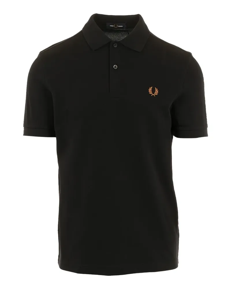 Fred Perry logo-embroidery polo shirt - Schwarz Schwarz