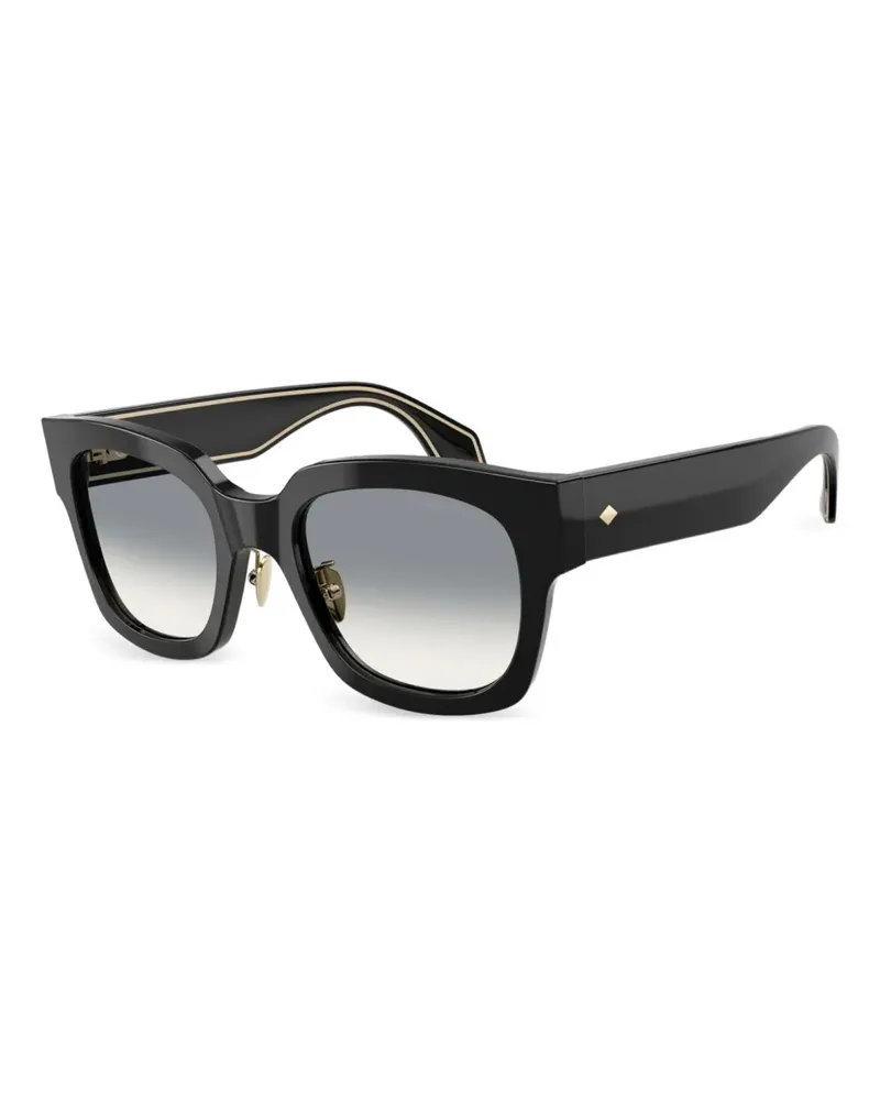 Giorgio Armani Sonnenbrille mit eckigem Gestell - Schwarz Schwarz