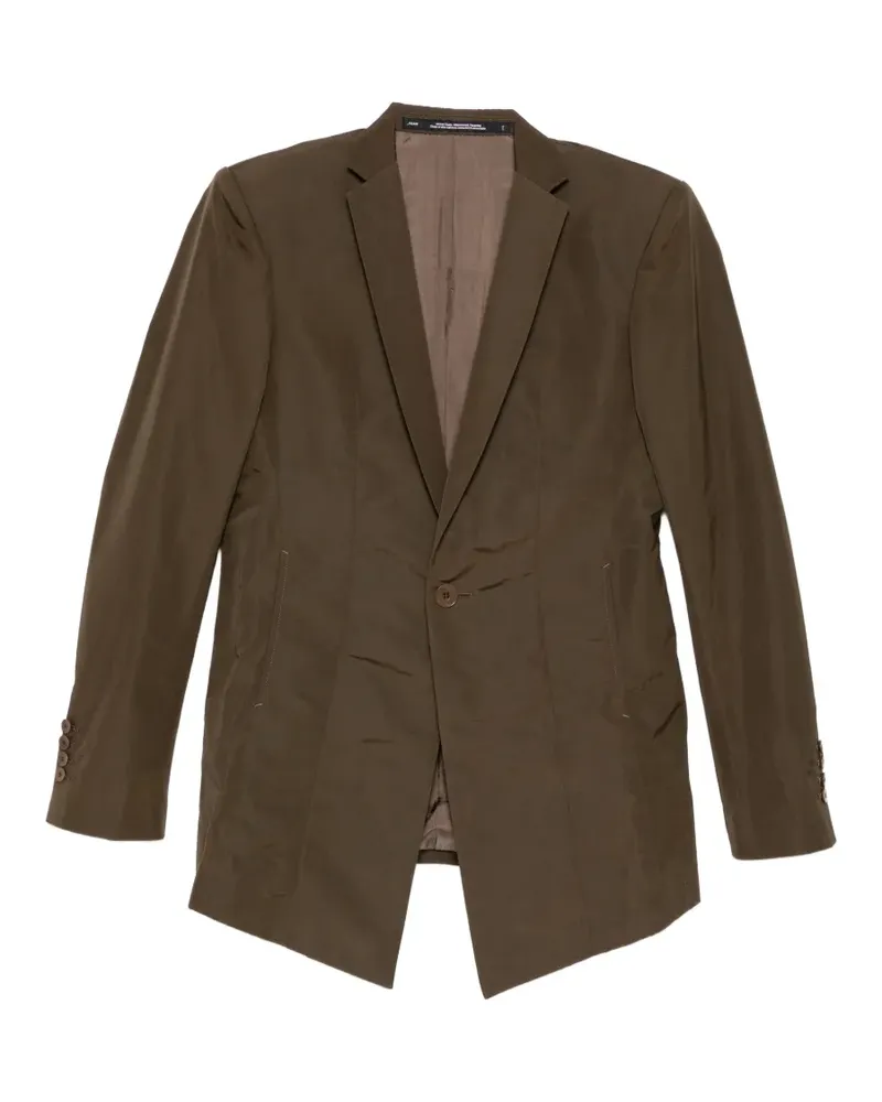 Julius V-neck single-breasted blazer - Braun Braun