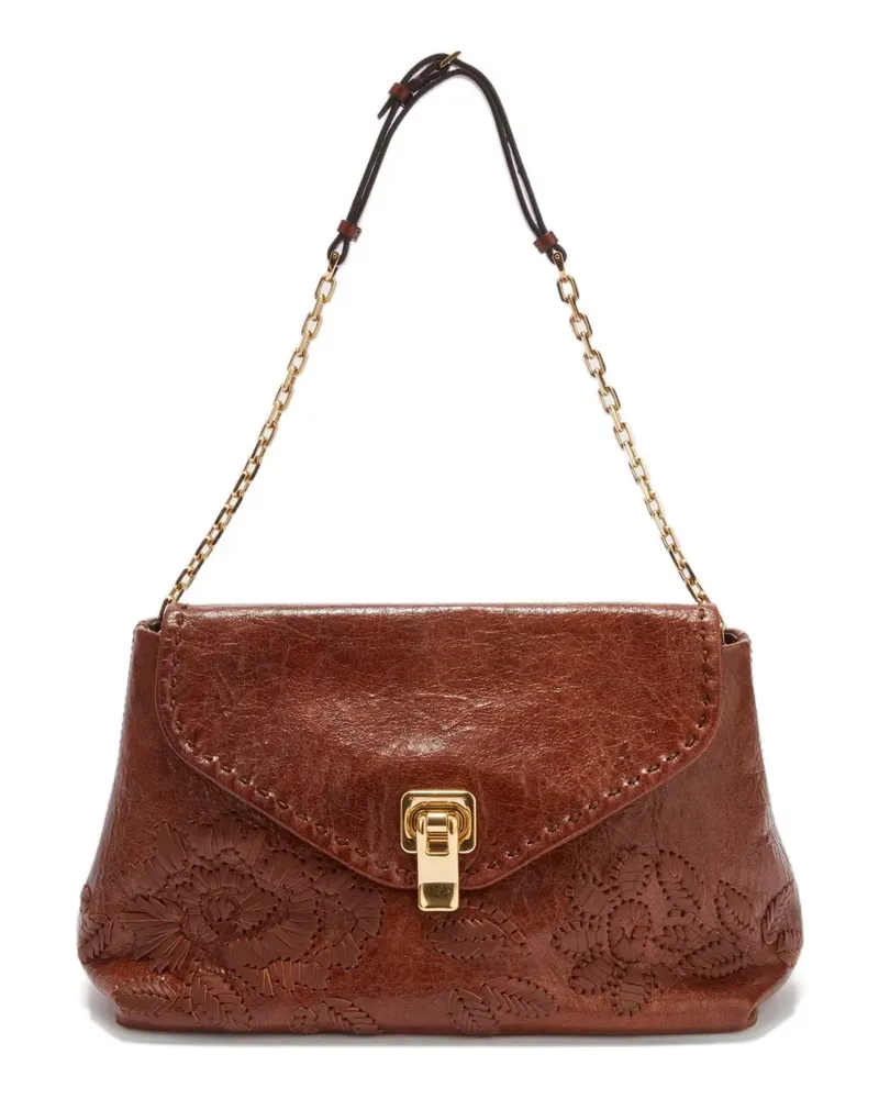 Ermanno Scervino New Joy Schultertasche mit Stickerei - Braun Braun