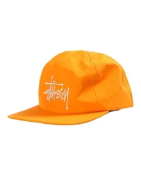 Stüssy logo-embroidered cap Orange