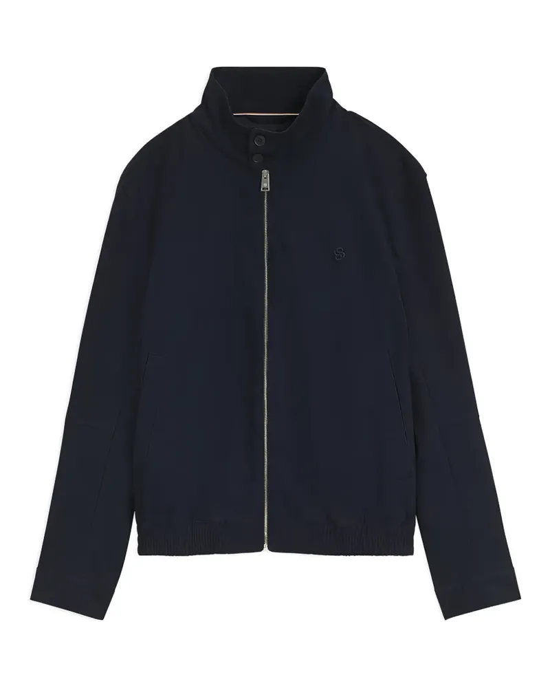 HUGO BOSS Wasserabweisende Jacke aus merzerisiertem Baumwollstretch - Blau Blau
