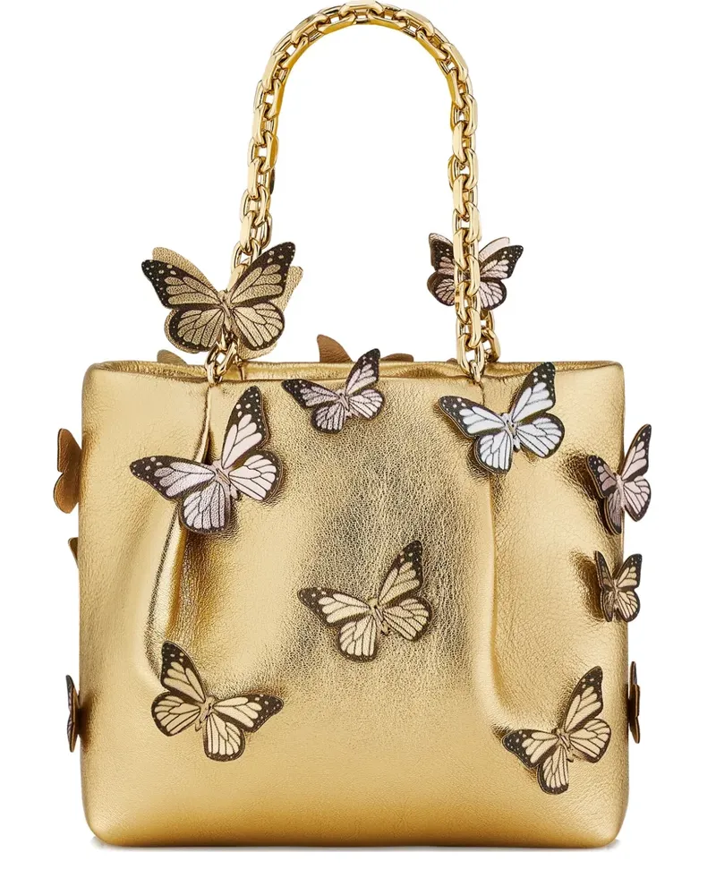 Aquazzura Papillon Tote Bag mit Schmetterlingskette - Gelb Gelb