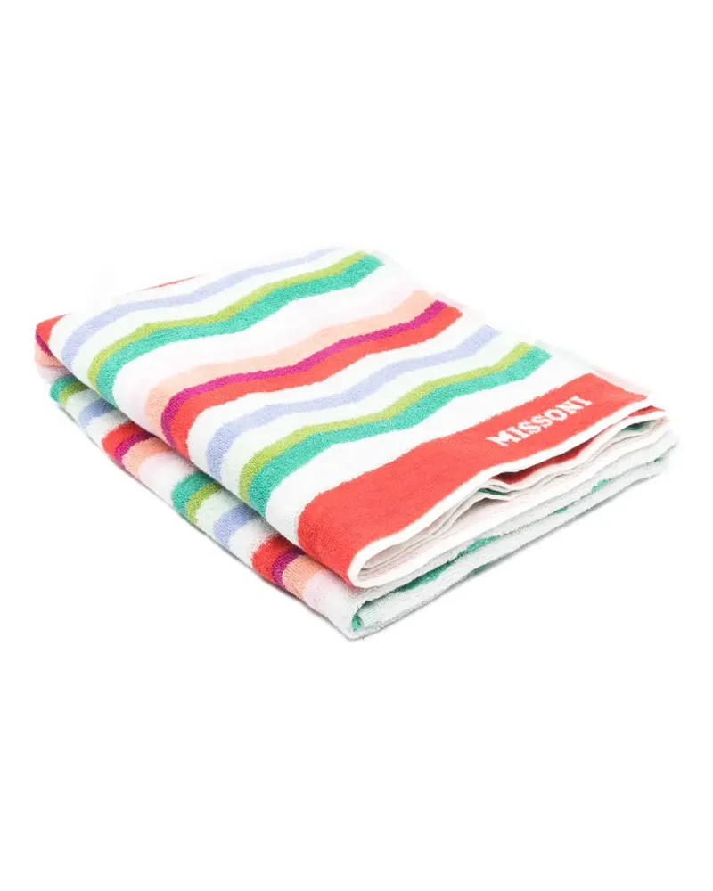 Missoni Home striped-pattern beach towel - Weiß Weiß