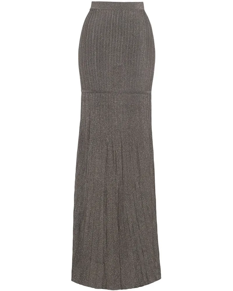 Adam Lippes Gestrickter Maxirock - Grau Grau