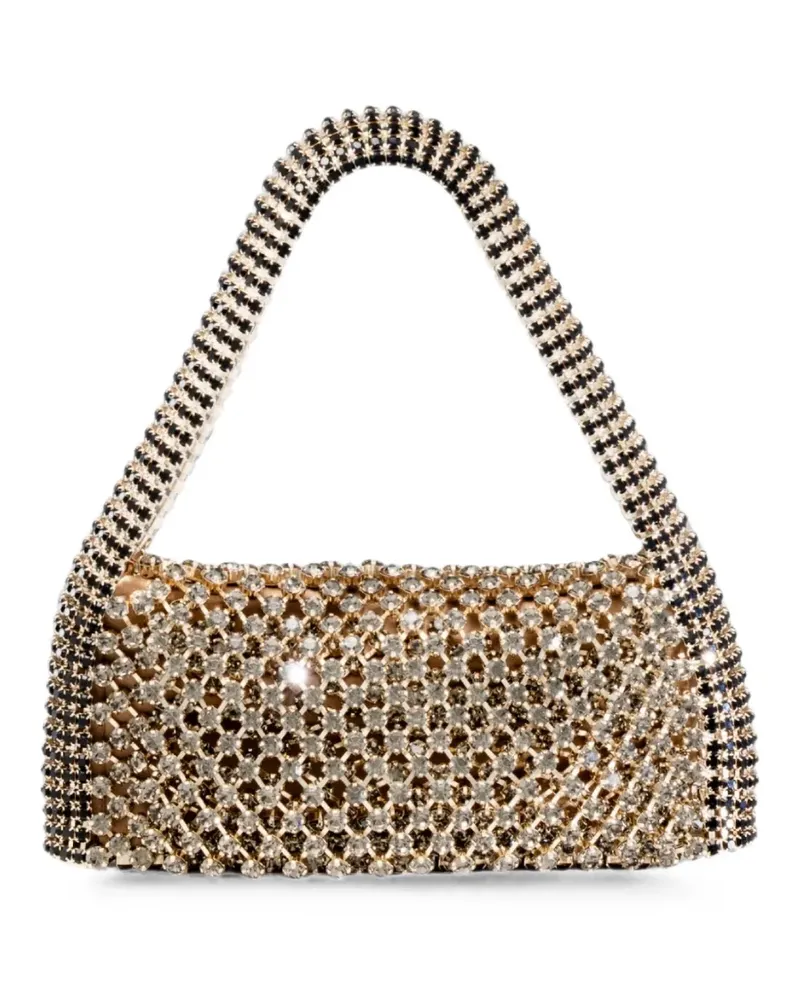 Benedetta Bruzziches Rachele Grande Schultertasche mit Kristallen - Nude Nude