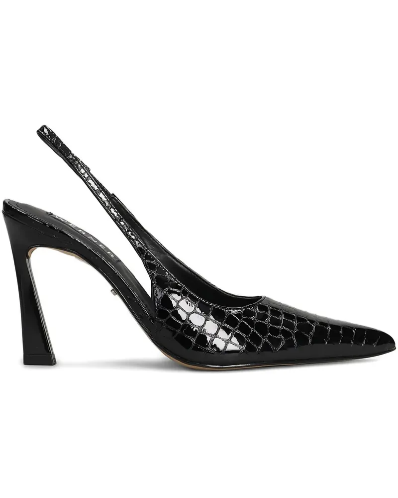 Werner Spitze Slingback-Pumps - Schwarz Schwarz