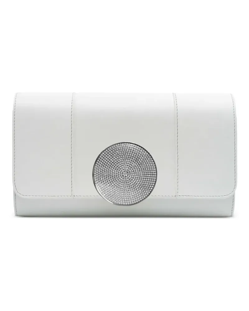 PERRIN PARIS Le Disque Clutch mit Strass - Weiß Weiß