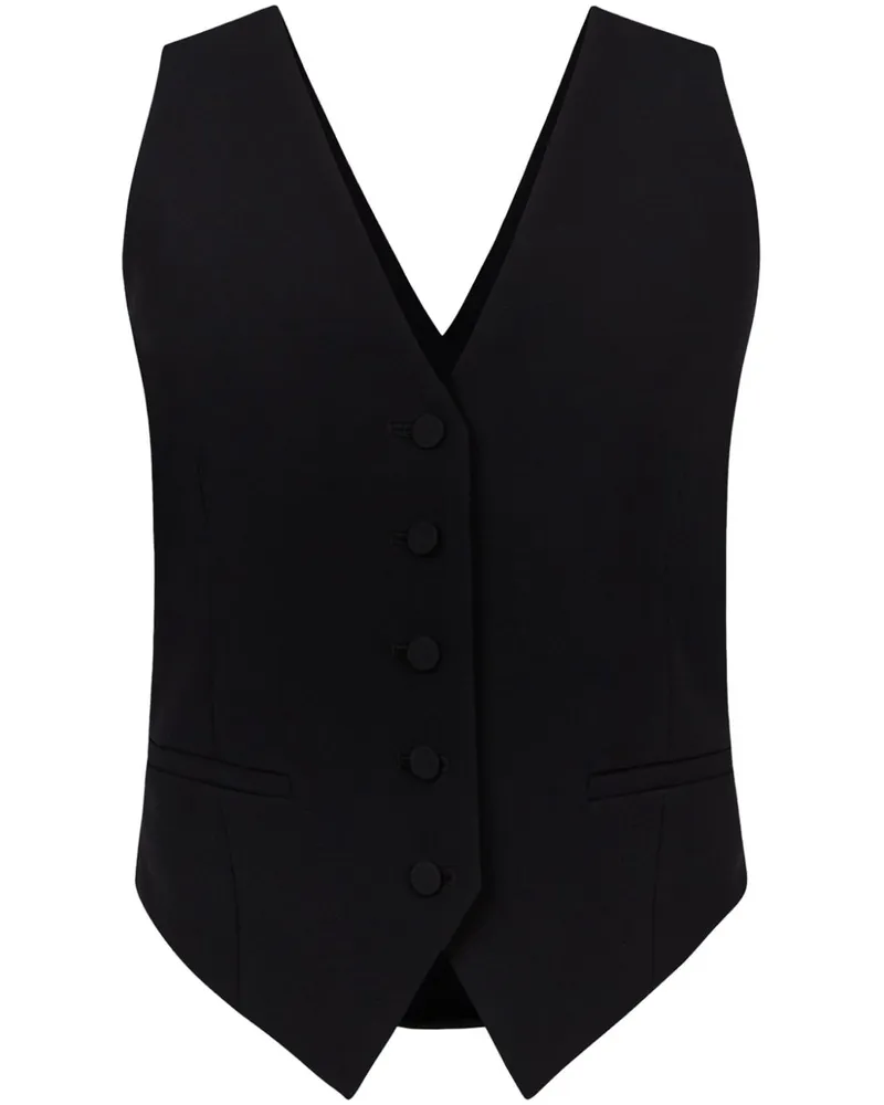 Nina Ricci Rückenfreie Weste mit Drapierung - Schwarz Schwarz