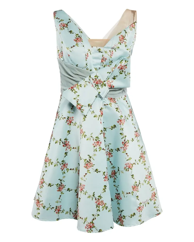 Elisabetta Franchi Pre-owned Minikleid mit Blumen-Print - Blau Blau