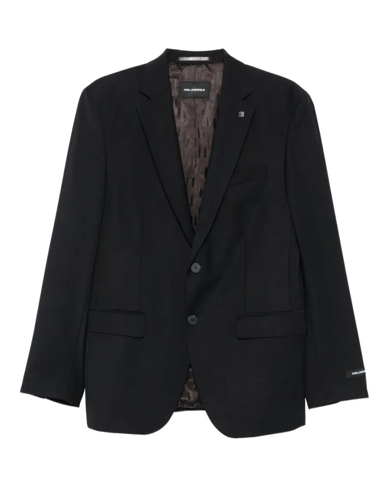 Karl Lagerfeld single-breasted buttoned blazer - Blau Blau