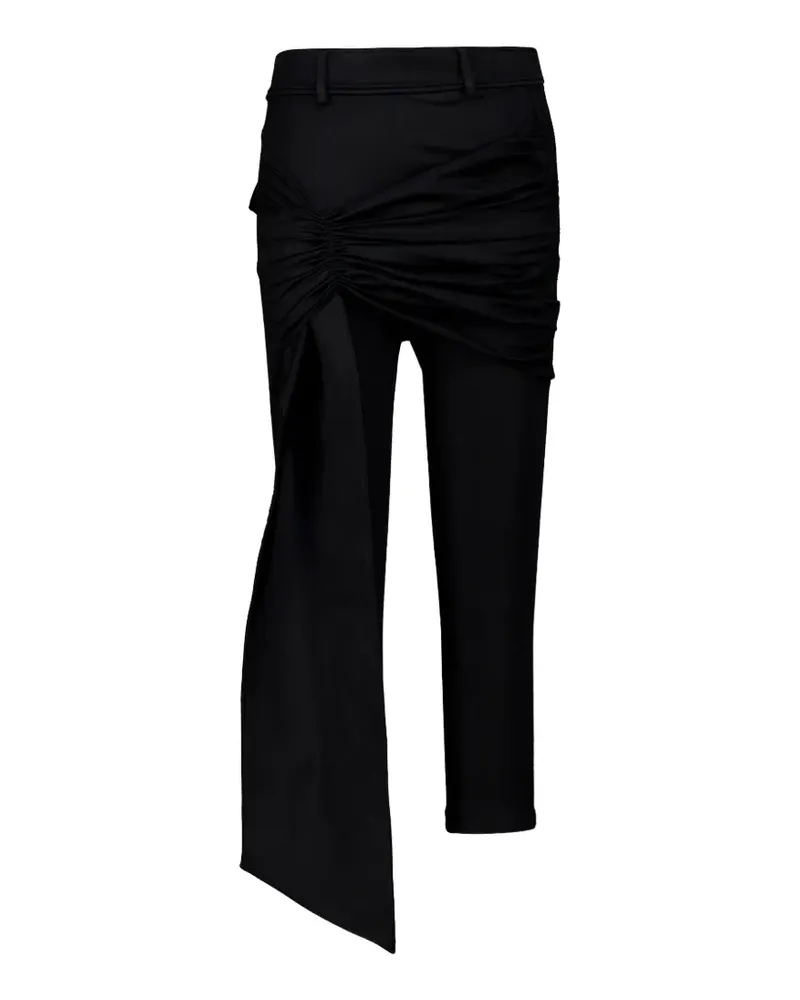 Paco Rabanne ruched draped-panel trousers - Schwarz Schwarz