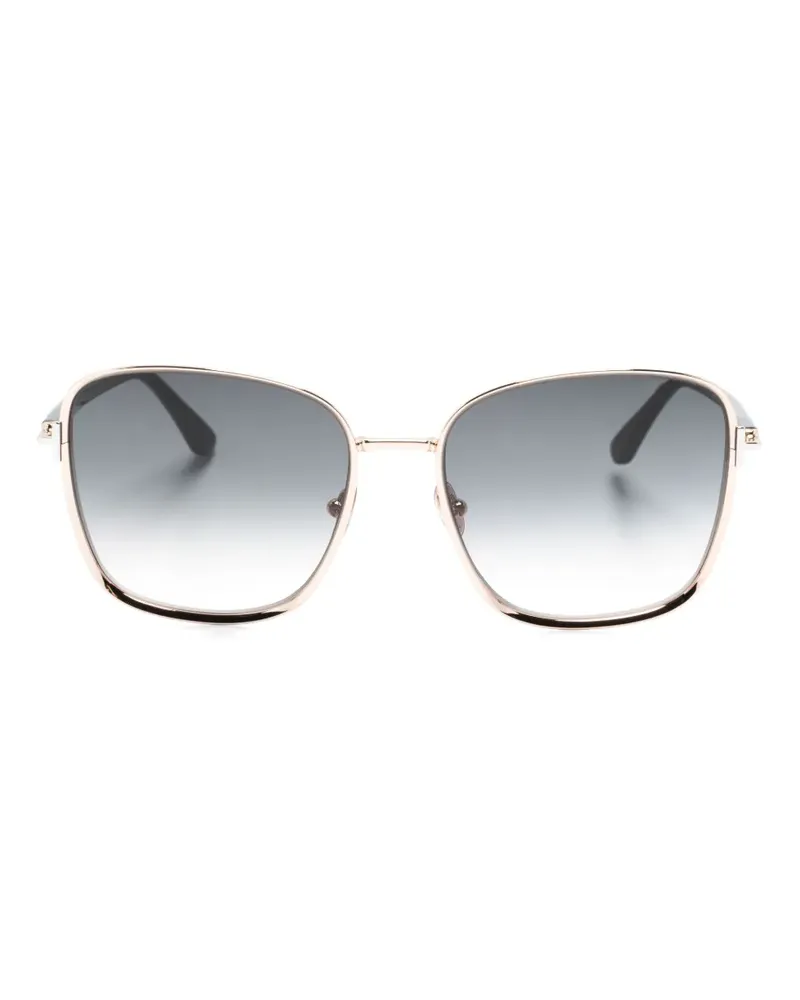 Tom Ford Eckige Sonnenbrille im Oversized-Look - Schwarz Schwarz