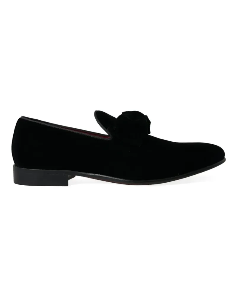 Dolce & Gabbana Loafer aus Samt - Schwarz Schwarz