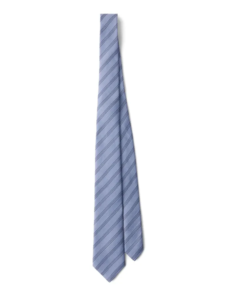 Prada striped tie - Blau Blau