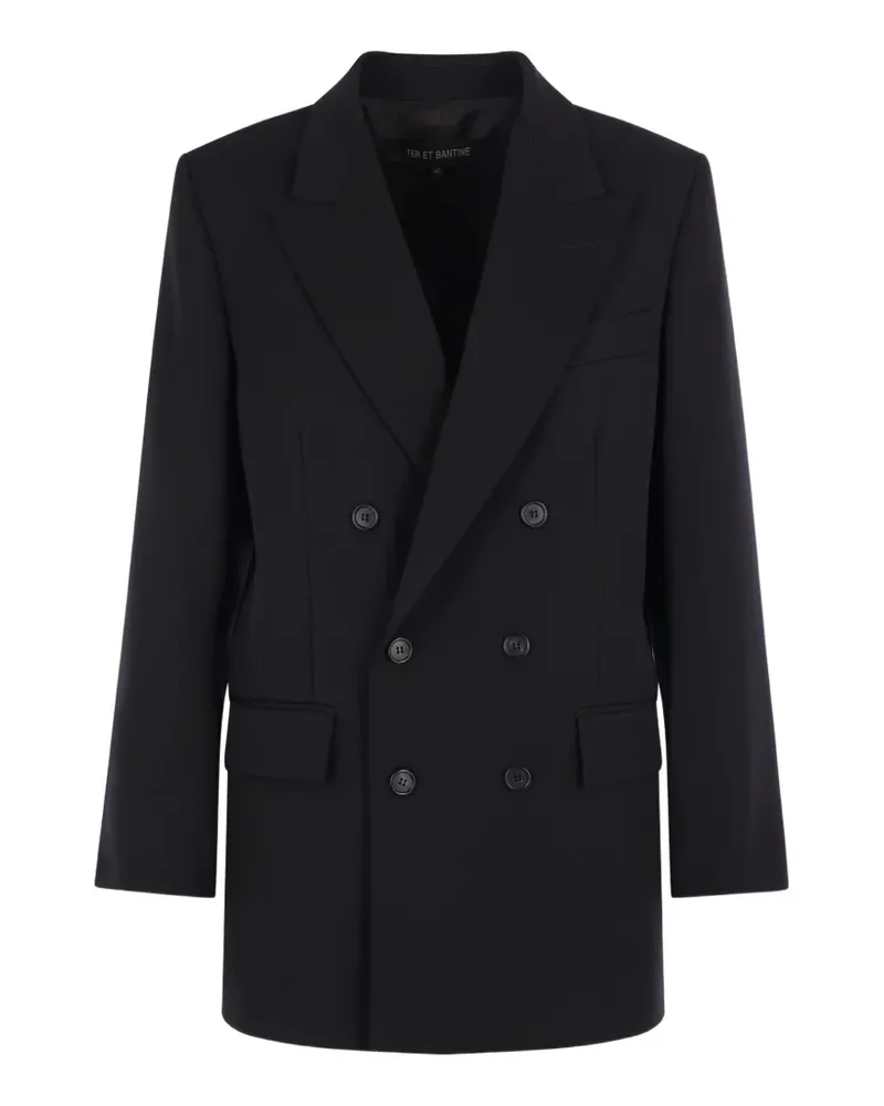 TER ET BANTINE Doppelreihiger Blazer - Schwarz Schwarz