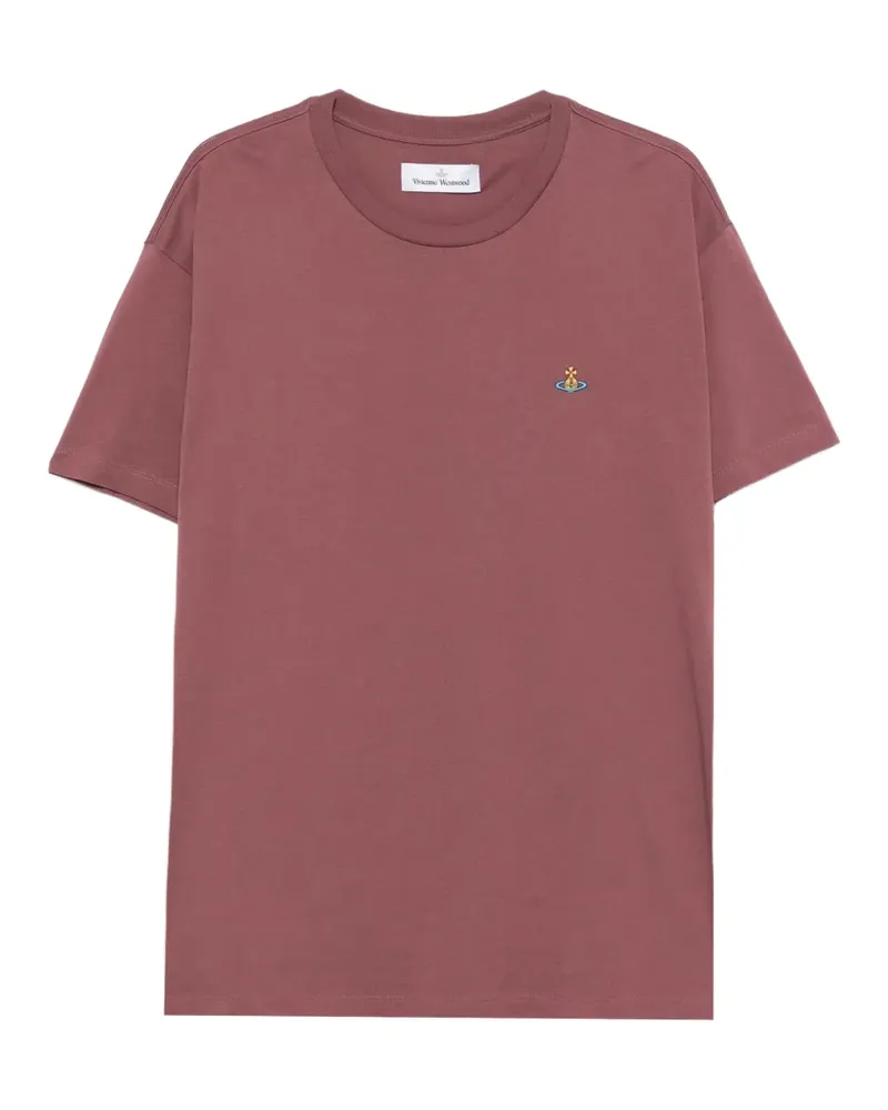 Vivienne Westwood T-Shirt mit Logo-Stickerei - Rosa Rosa