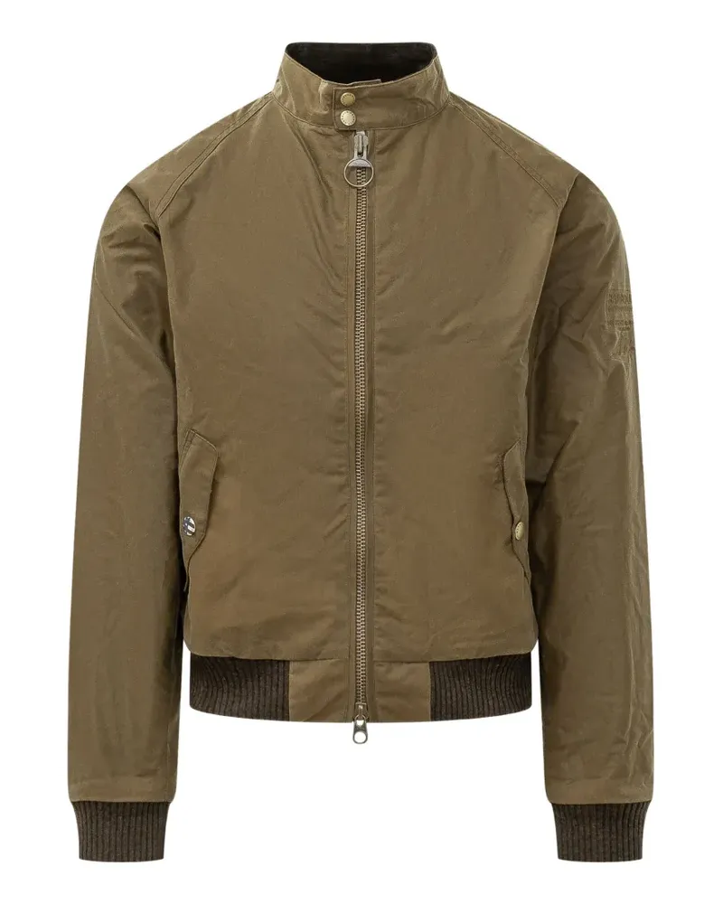 Barbour Merchant Bomberjacke aus gewachster Baumwolle - Nude Nude