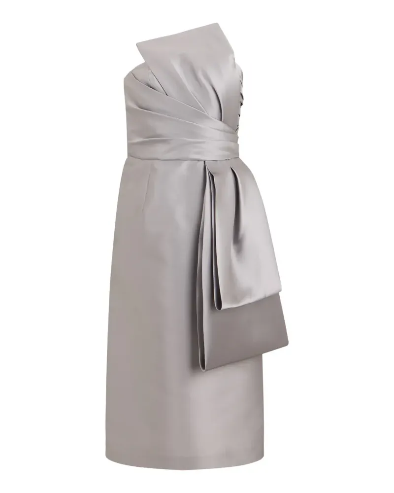 Alberta Ferretti Drapiertes Minikleid mit Schleifendetail - Grau Grau