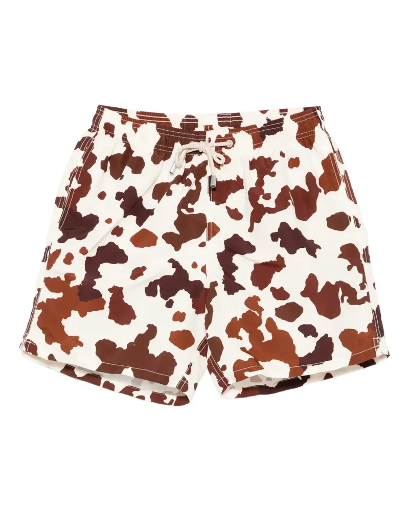 MC2 Saint Barth Gustavia cow-pattern swim shorts - Nude Nude