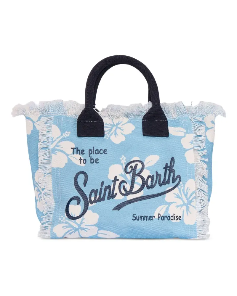 MC2 Saint Barth Colette Tote Bag mit Hibiskus-Print - Blau Blau