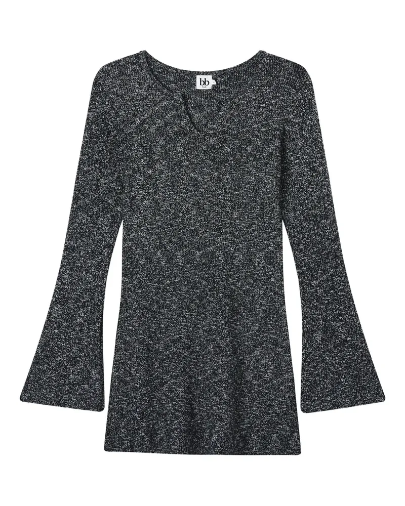 b+ab Minikleid mit ausgestellten Ärmeln - Grau Grau