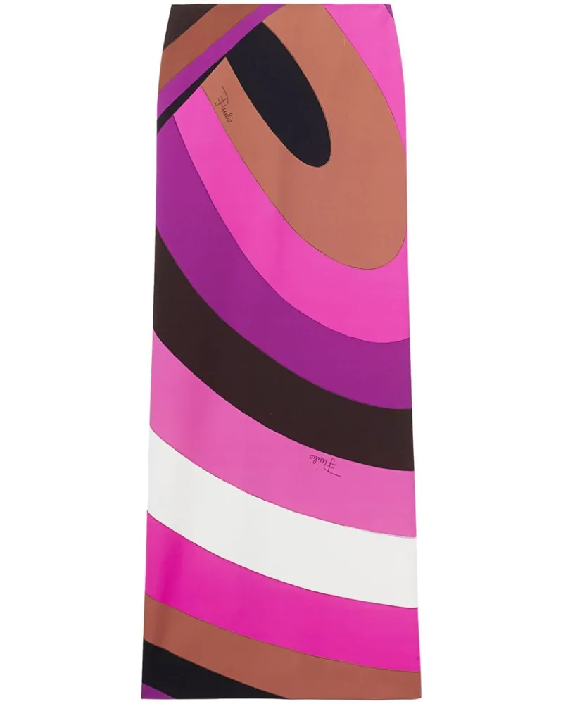 Emilio Pucci Rock mit Iride-Print - Rosa Rosa