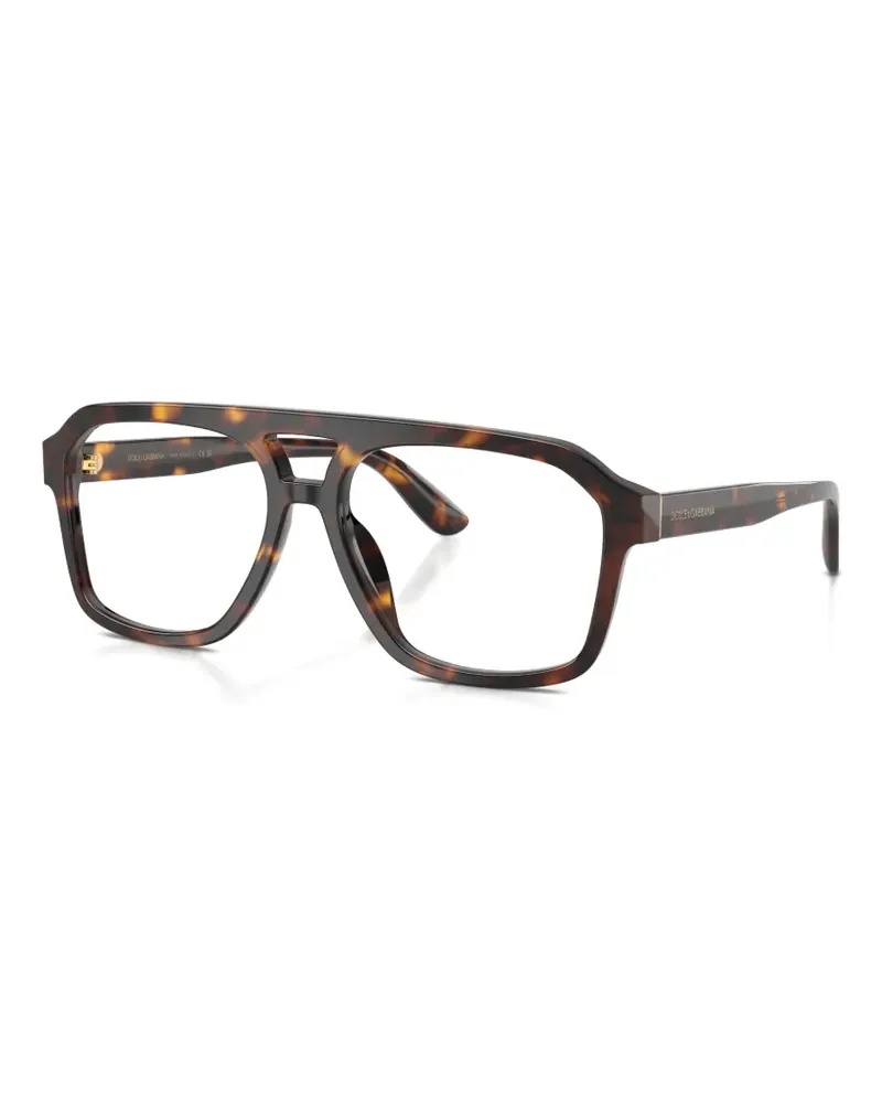 Dolce & Gabbana Pilotenbrille in Schildpattoptik - Braun Braun