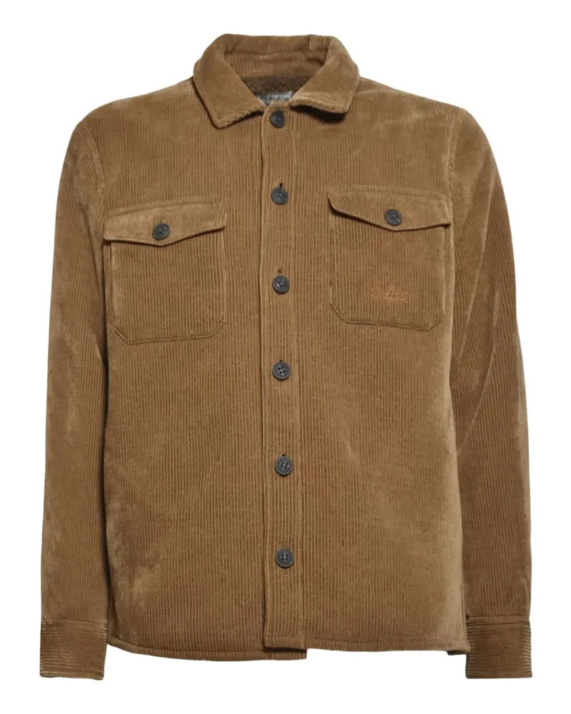 MC2 Saint Barth corduroy pocketed shirt jacket - Braun Braun