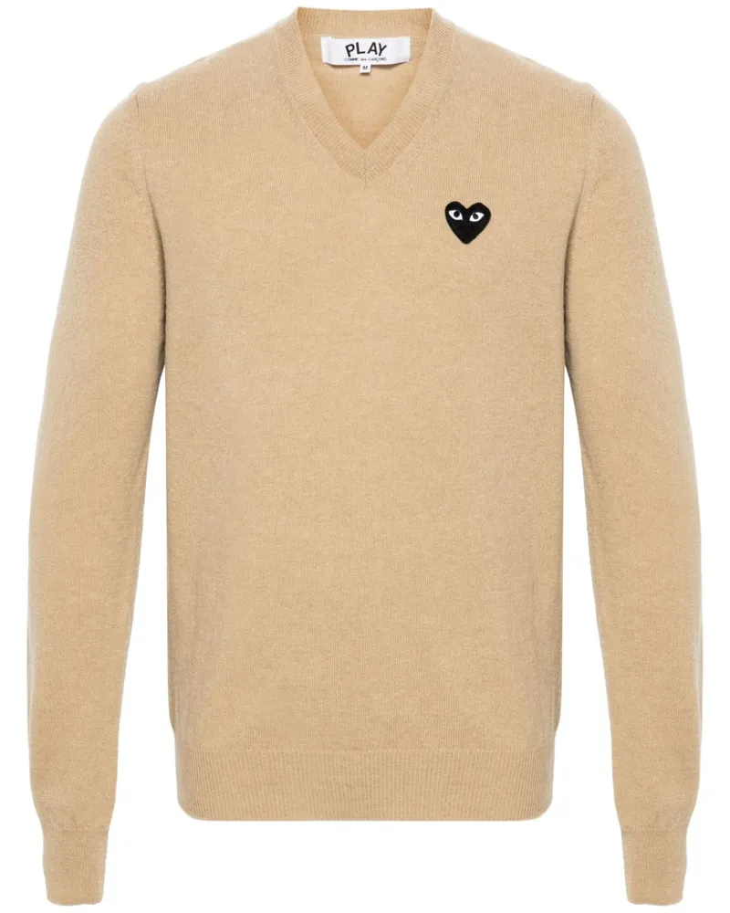 Comme des Garçons Pullover mit Herz-Patch - Nude Nude