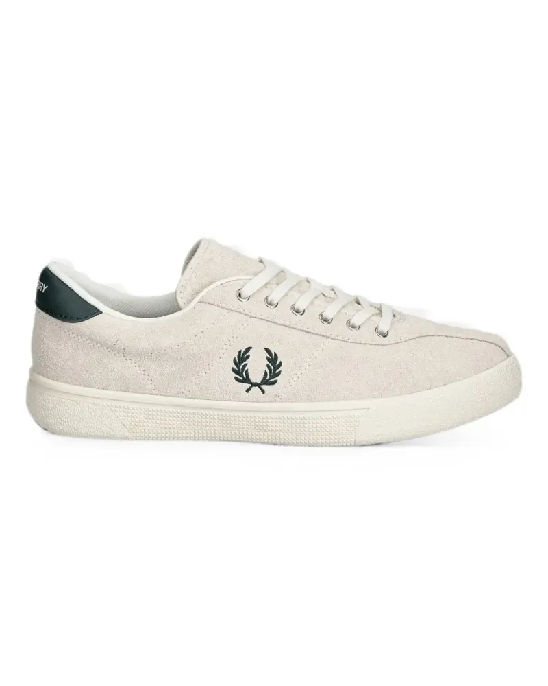 Fred Perry suede logo-embroidered sneakers - Nude Nude