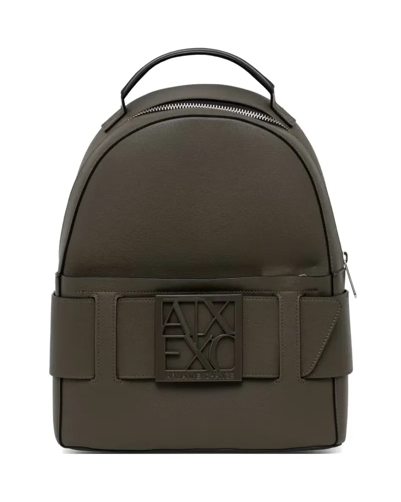 Armani Exchange logo-plaque grained backpack - Grün Grün