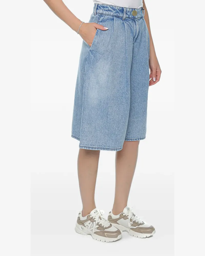 Armani Exchange pleated denim shorts - Blau Blau