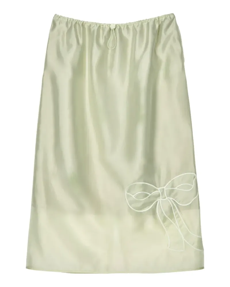 Cecilie Bahnsen Bria Midirock aus Organza - Grün Grün