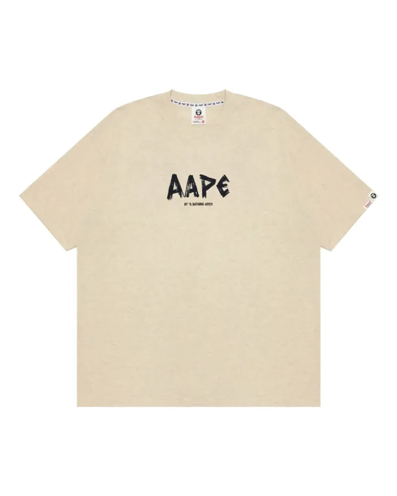 BAPE T-Shirt mit Logo-Print - Nude Nude